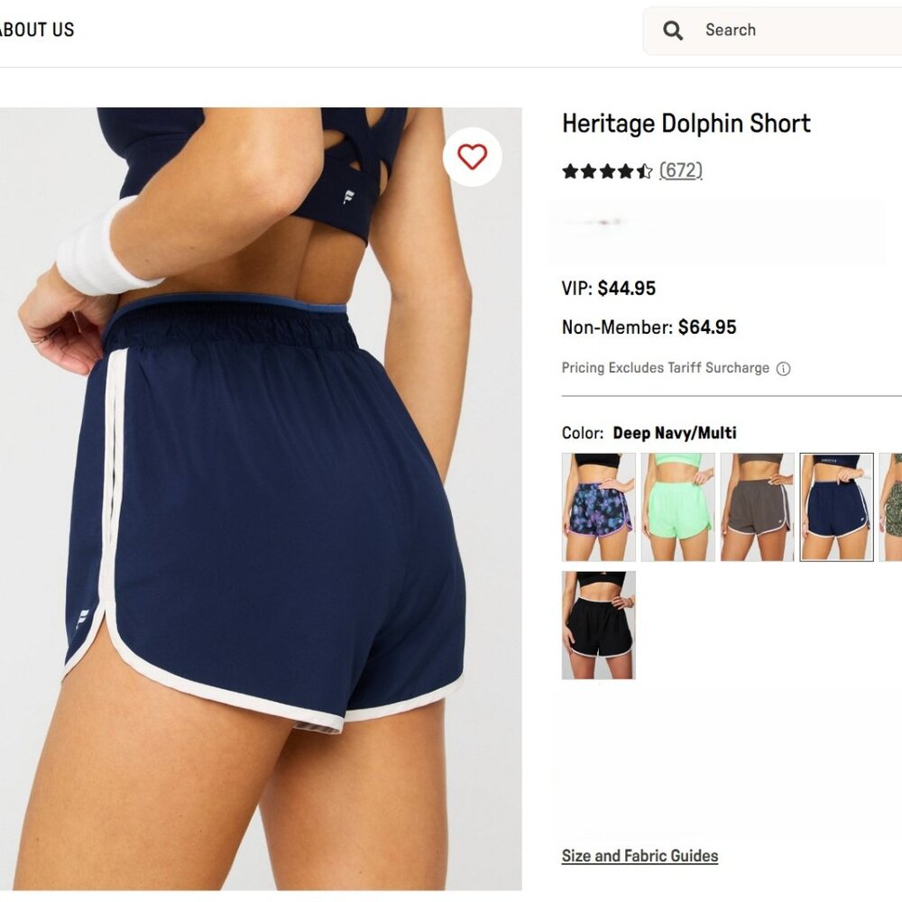 Fabletics Heritage Dolphin Short - M